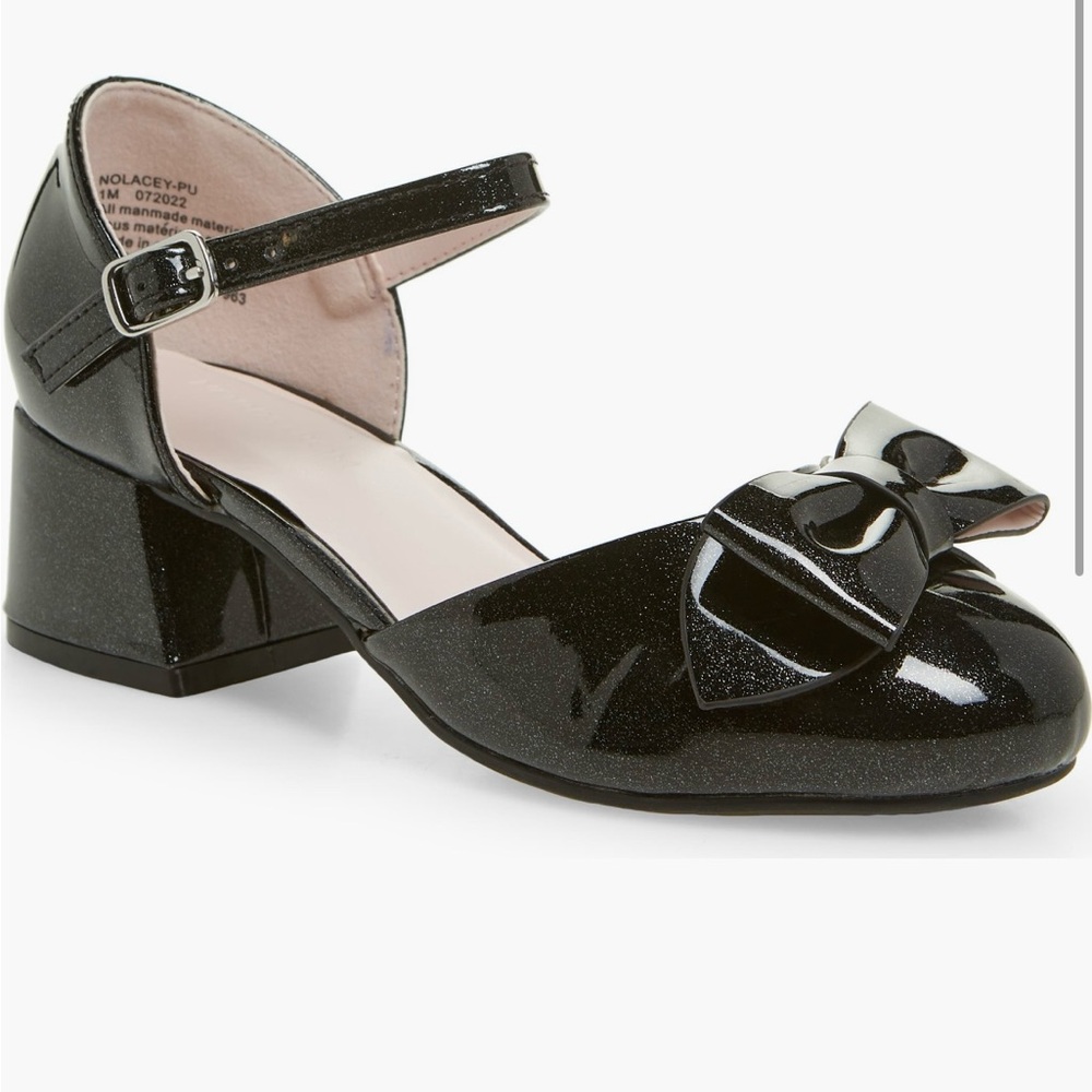 Elegant Black Kids Shoes with Bow